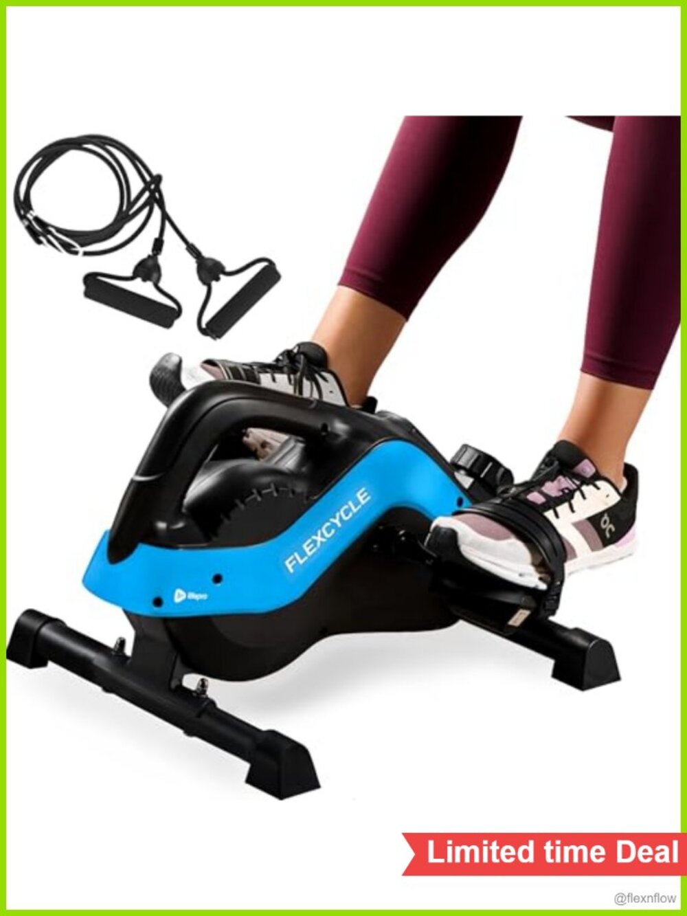 Under Desk Elliptical Pedal Exerciser with 8 Resistance Levels, LCD Monitor